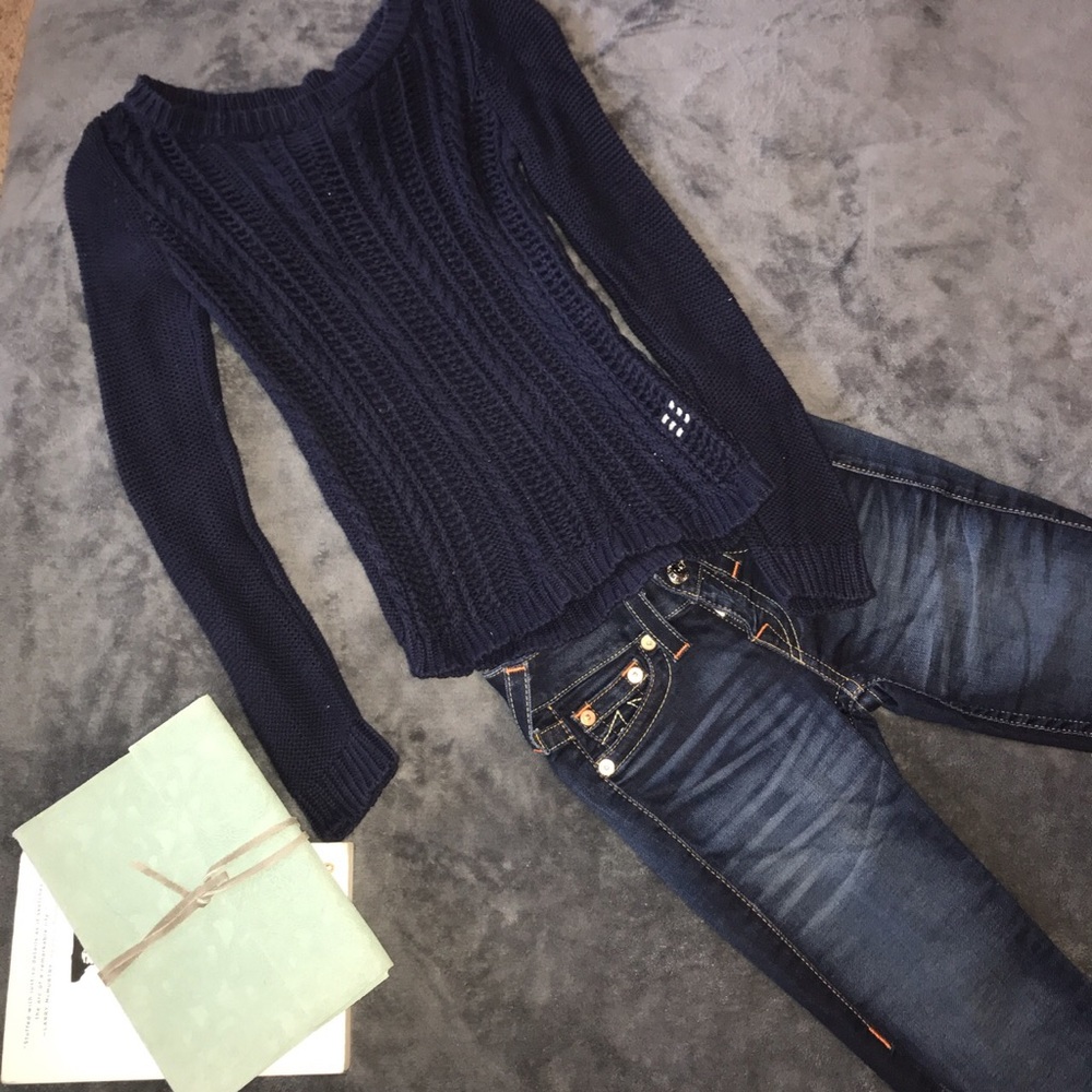Kids Size 8 Navy Blue Knitted Top